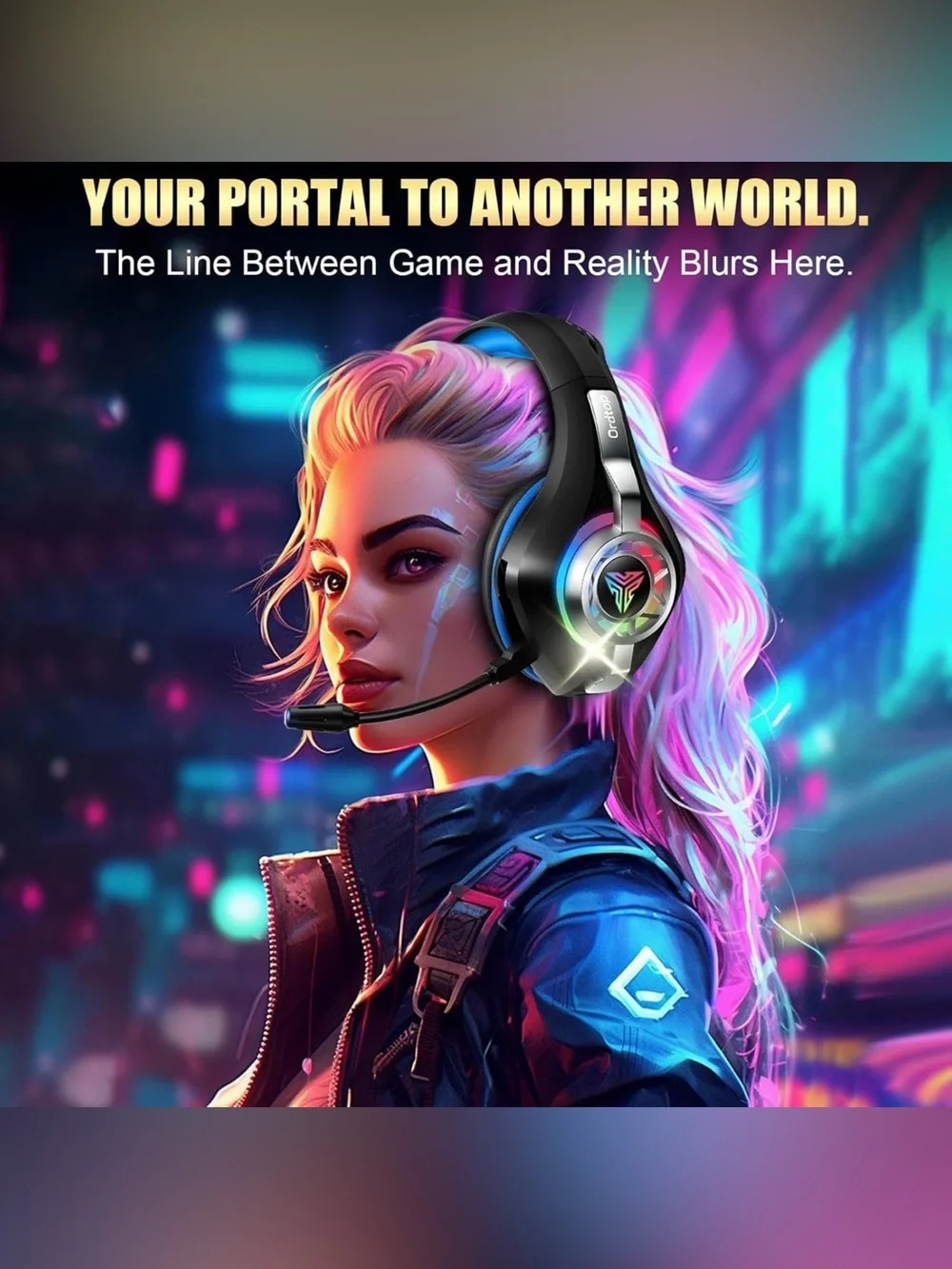 ORDTOP GS400 Wireless Gaming Headset RGB 2.4GHz BT 5.4 for PS5 PS4 PC